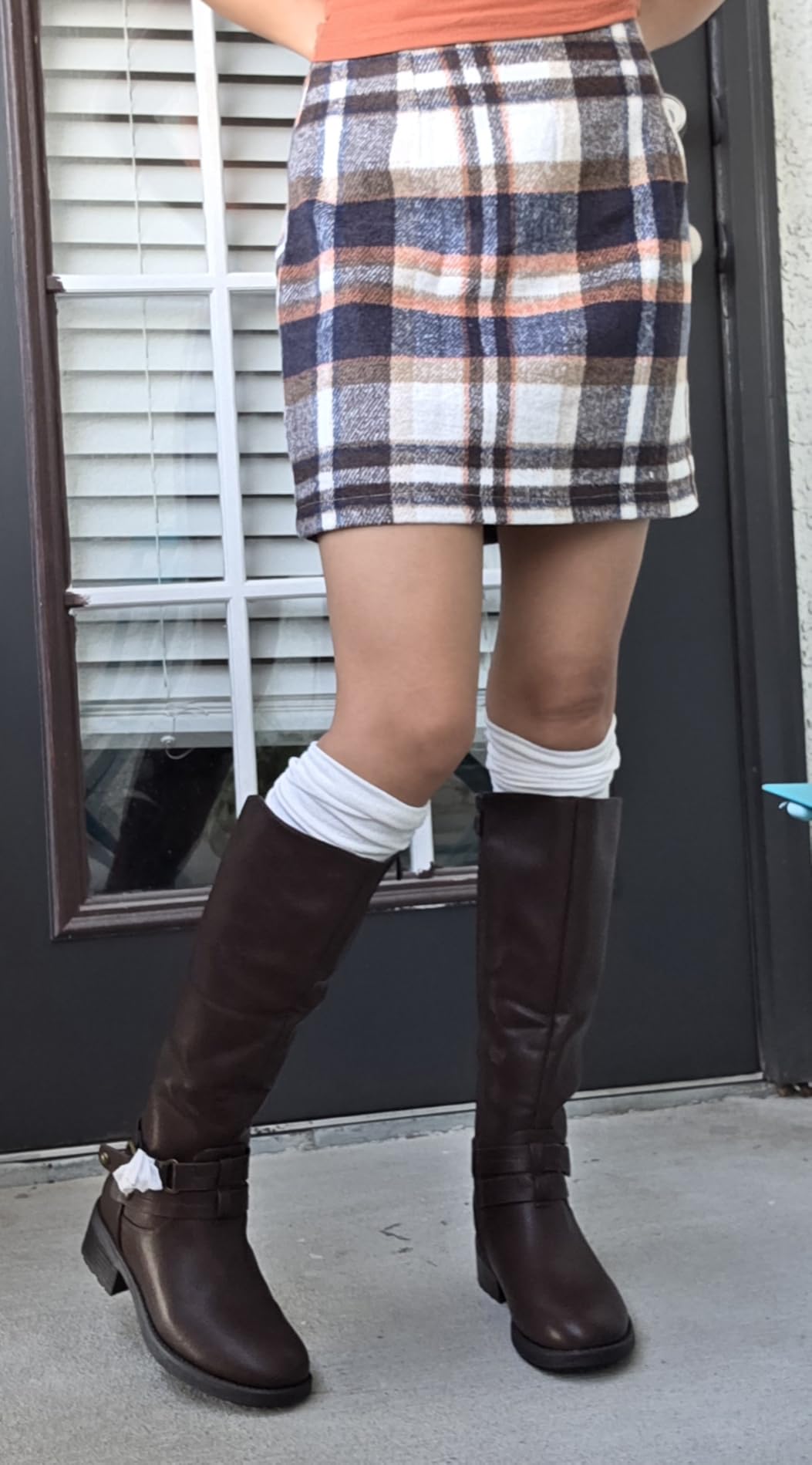 DREAM PAIRS Women's Knee High Buckle Riding Boots customer photo 2