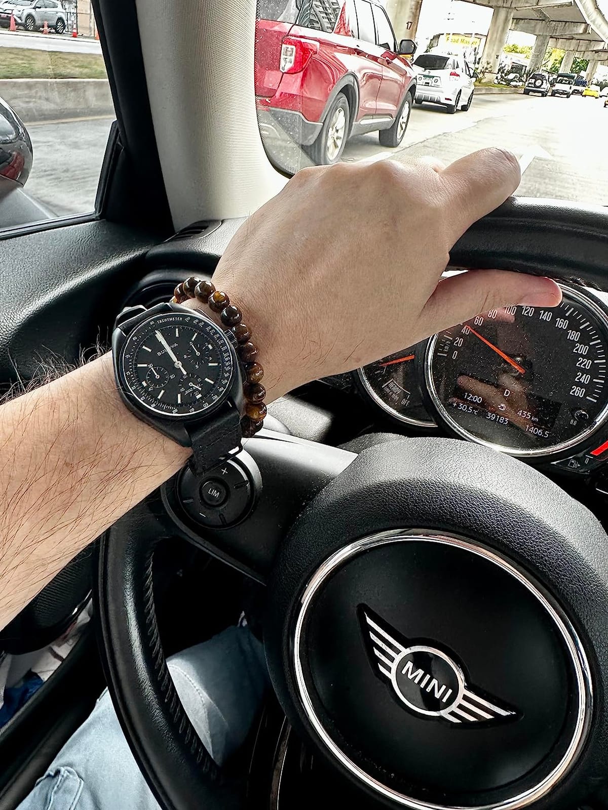 Men's Archive Series Lunar Pilot 6-Hand Chronograph Precisionist Black Ion-Plated Stainless Steel, Black NATO Strap and Sapphire Crystal Style: 98A186 customer photo 1