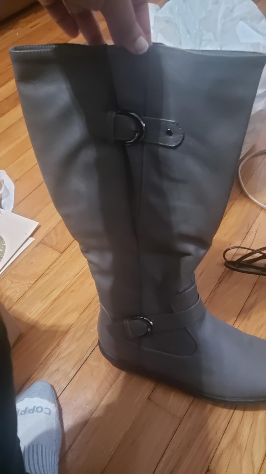 DREAM PAIRS Women's Wide Calf Flat Tall Knee High Boots customer photo 2