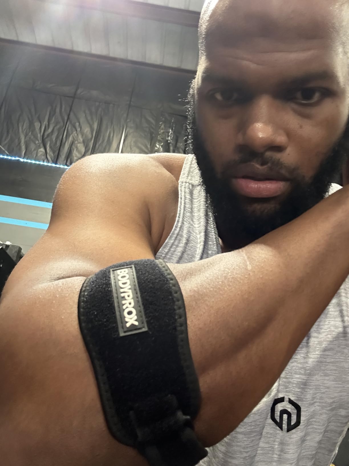 Bodyprox Elbow Brace 2 Pack for Tennis & Golfer's Elbow Pain Relief | Adjustable compression strap helps ease forearm stress from sports, workouts, work, and daily tasks. customer photo 1