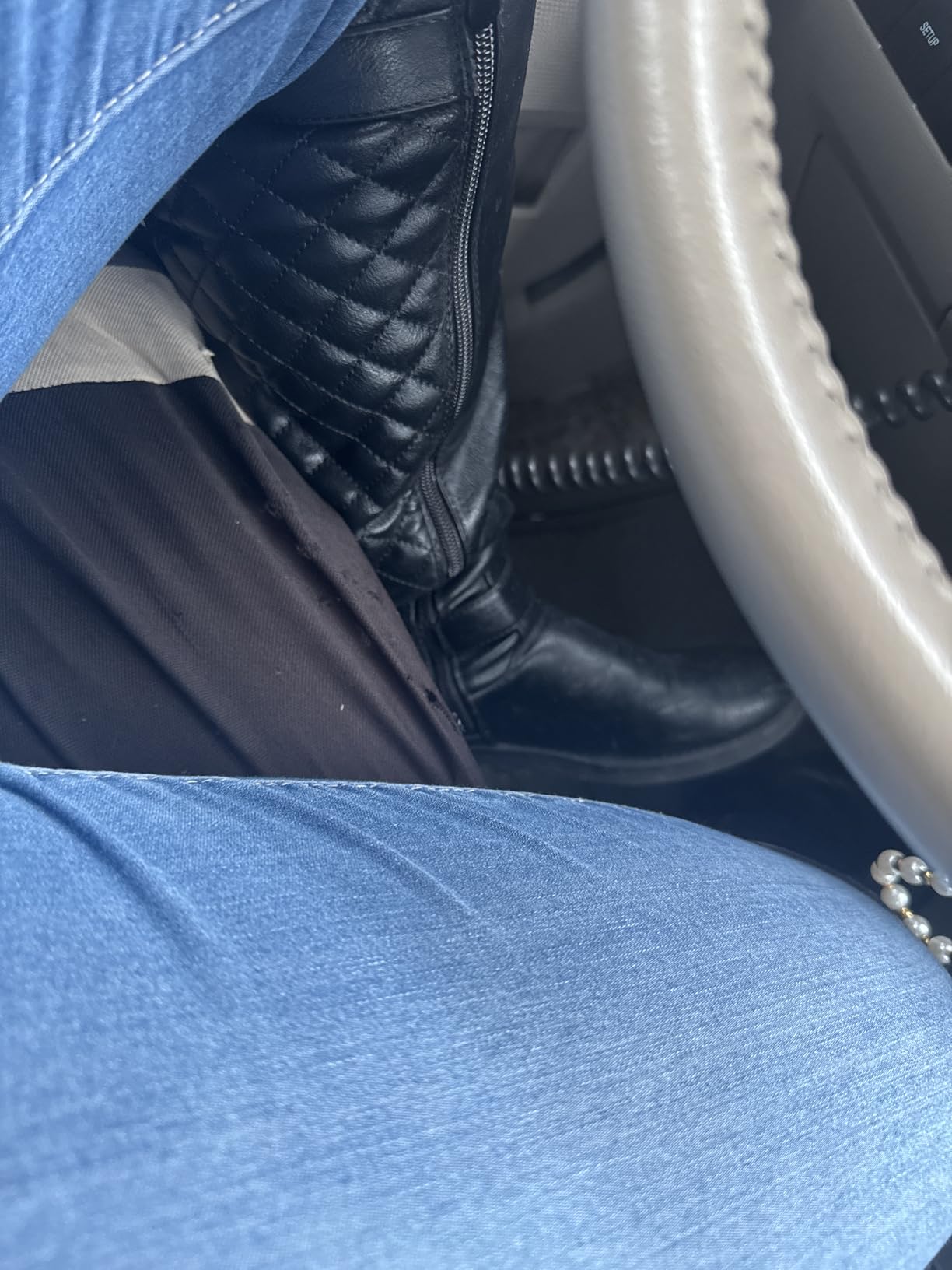 DREAM PAIRS Women's Knee High Riding Boots | Comfortable Chunky Block Heel Round Toe Side Zipper Fashion Buckles Biker Motorcycle Boots customer photo 2