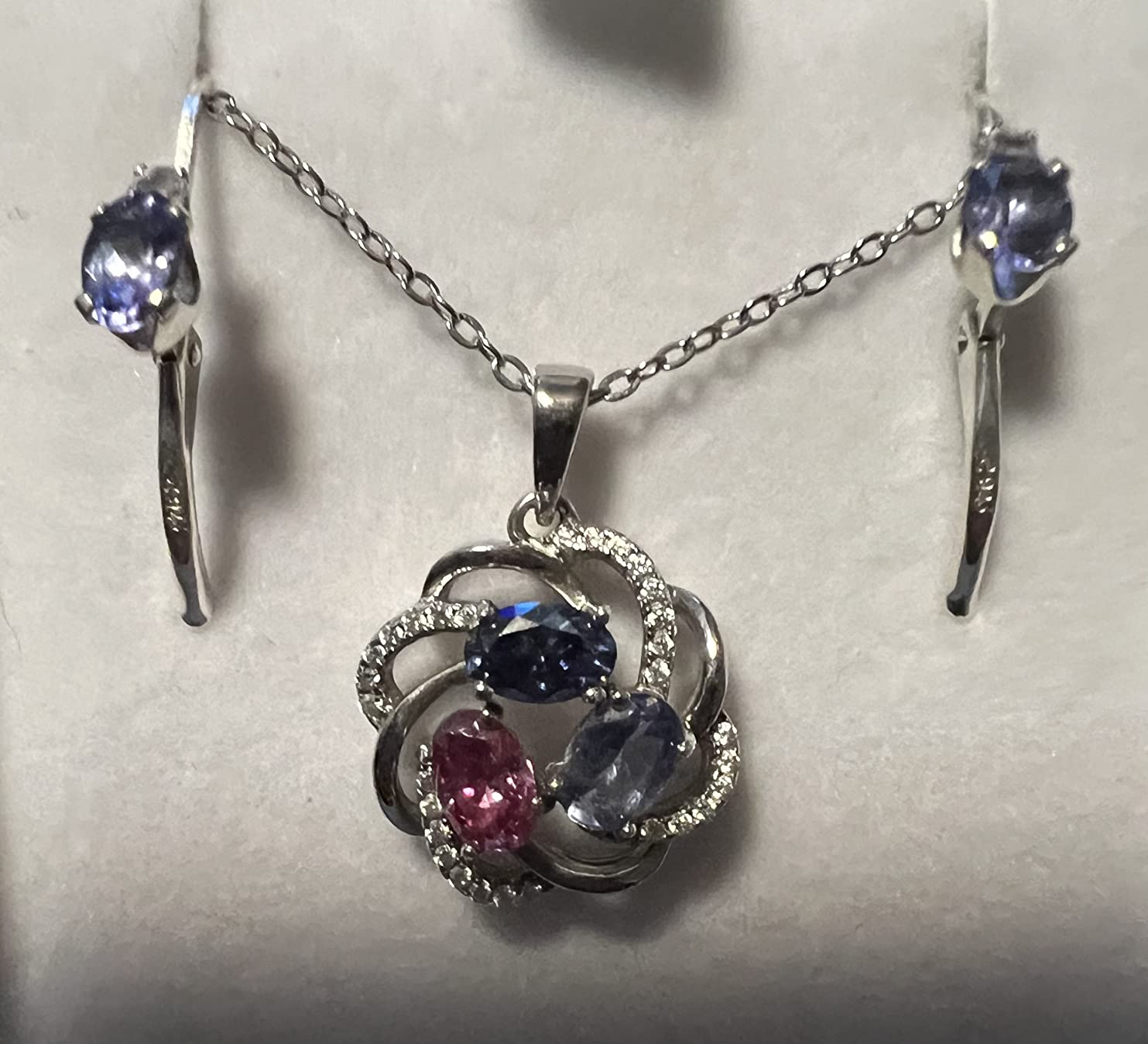 Gem Stone King Customized Personalized 3 Oval Birthstone Mother's Necklaces | 925 Sterling Silver | Birthday Christmas Necklace | Fine Jewelry Gift for Women Her | With 18 Inch Chain customer photo 1