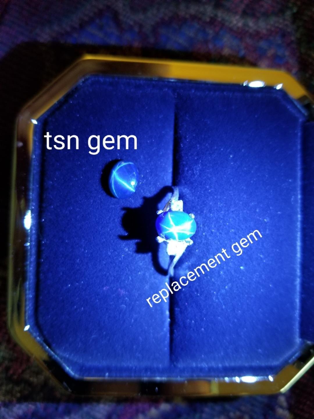 Genuine Blue Star Sapphire Ring White Sapphire Accents 925 Sterling Silver | Handmade in USA customer photo 2