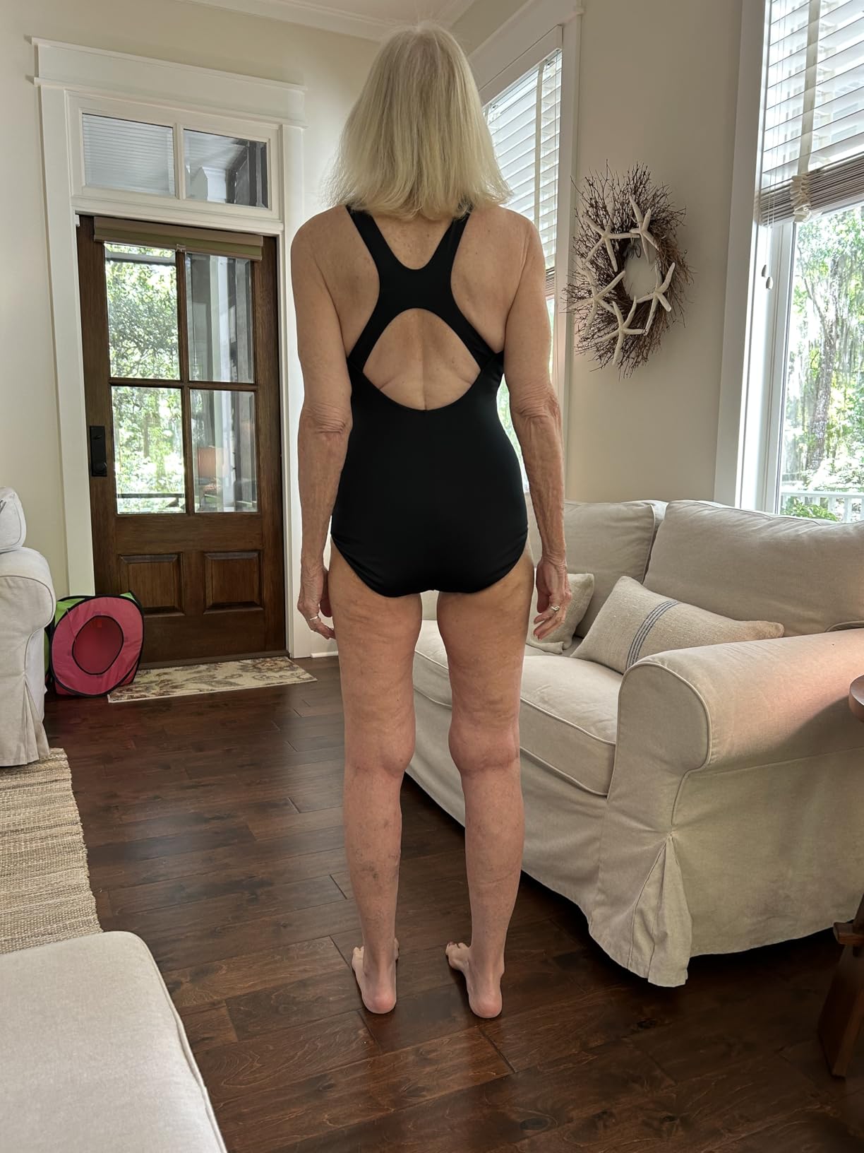 baleaf Women's Athletic Swimsuits Racerback One Piece Bathing Suit customer photo 1