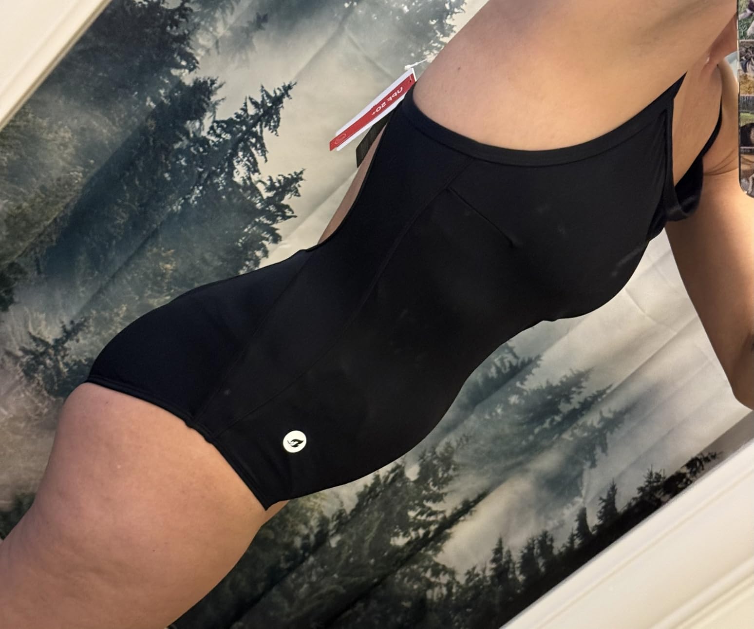 baleaf Women's Athletic Training Adjustable Strap One Piece Swimsuit | UPF 50+;Quick Dry;Moderate Coverage;Removable Padded;Adjustable Straps;Keyhole Back;Good for Swimming,Surfing,Diving,Training customer photo 1