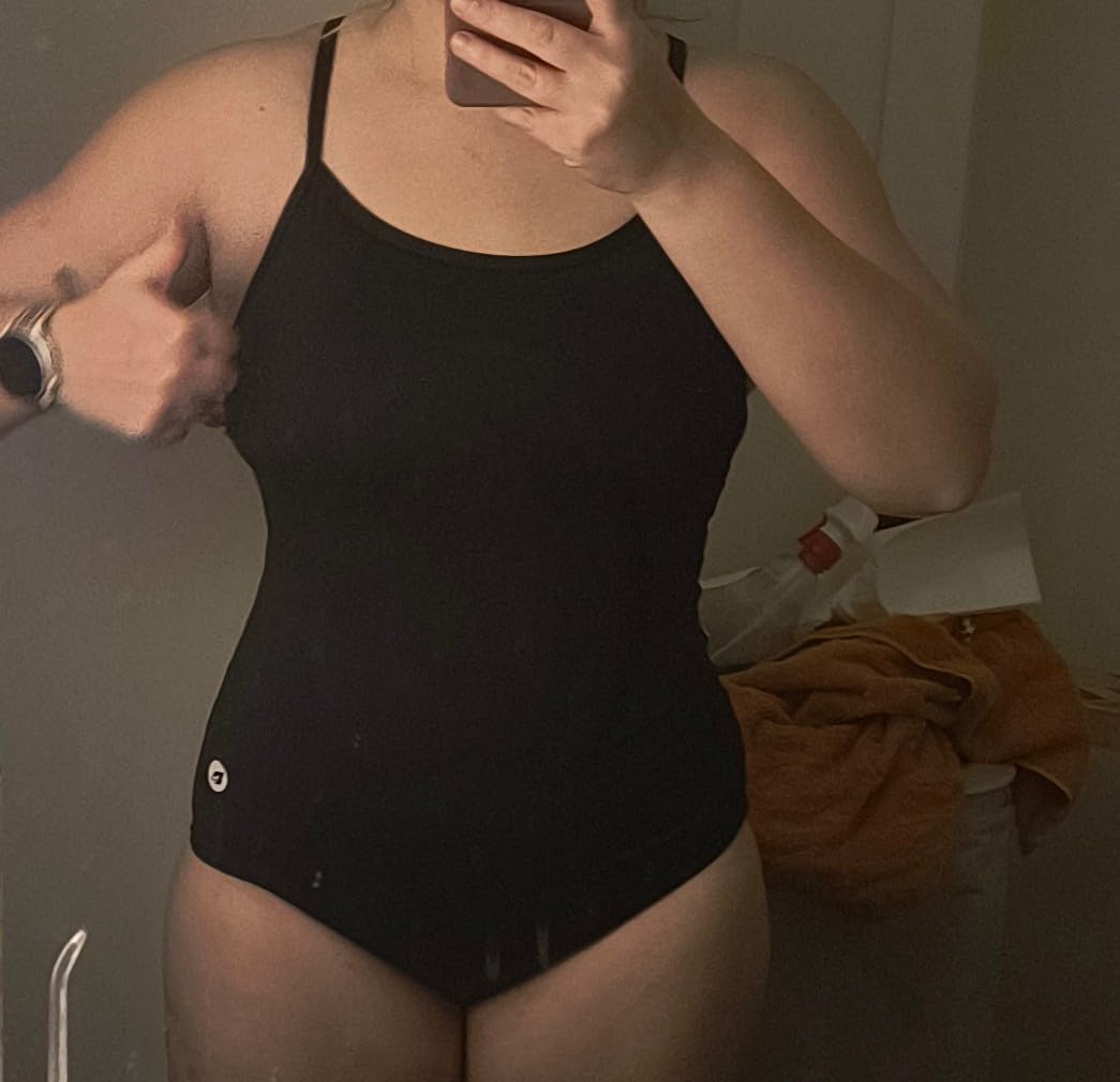 baleaf Women's Athletic Training Adjustable Strap One Piece Swimsuit | UPF 50+;Quick Dry;Moderate Coverage;Removable Padded;Adjustable Straps;Keyhole Back;Good for Swimming,Surfing,Diving,Training customer photo 2