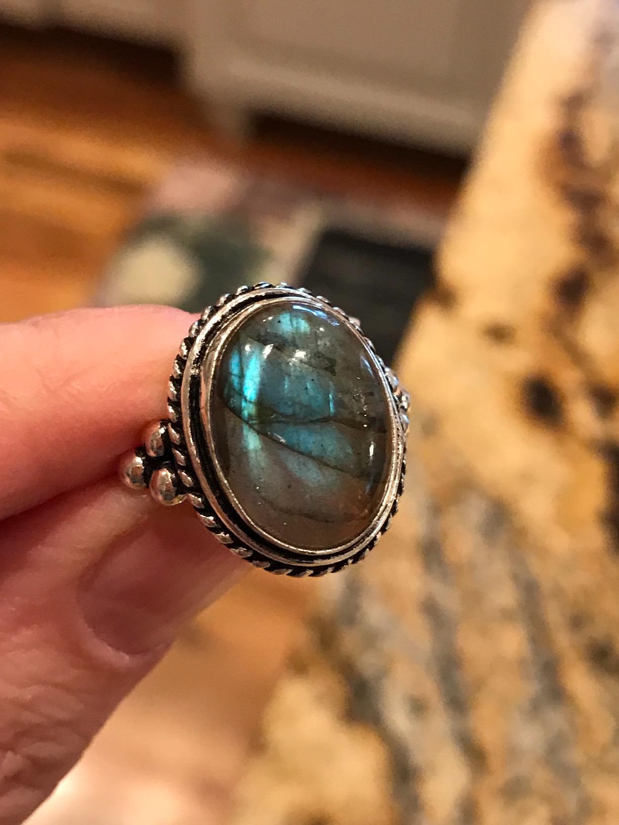 Natural Gemstone 925 Sterling Silver Statement Rings for Women customer photo 1