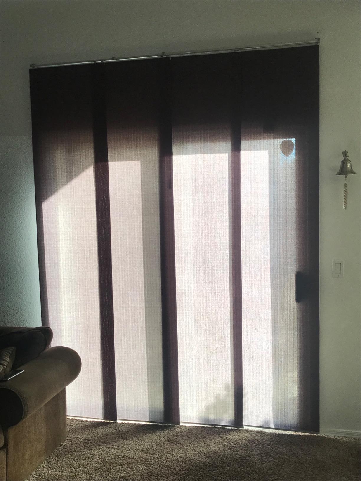 CHICOLOGY Panel Track Blinds, Weave Grey, 86