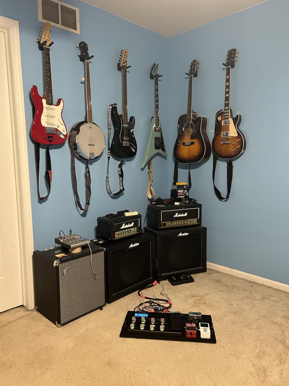 6 Pcs Guitar Hangers Keep Hook Holder Wall Mount for All Size Guitars, Bass, Mandolin, Banjo customer photo 2