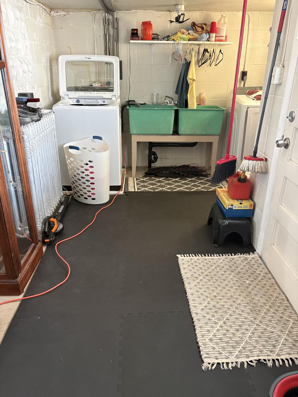 BalanceFrom Puzzle Exercise Mat 3/4-inch Thick, EVA Interlocking Foam Floor Tiles for Home Gym, Studio, or Playroom Flooring, Black, 24 in x 24 in x 3/4 in, 96 Sq Ft - 24 Tiles customer photo 2
