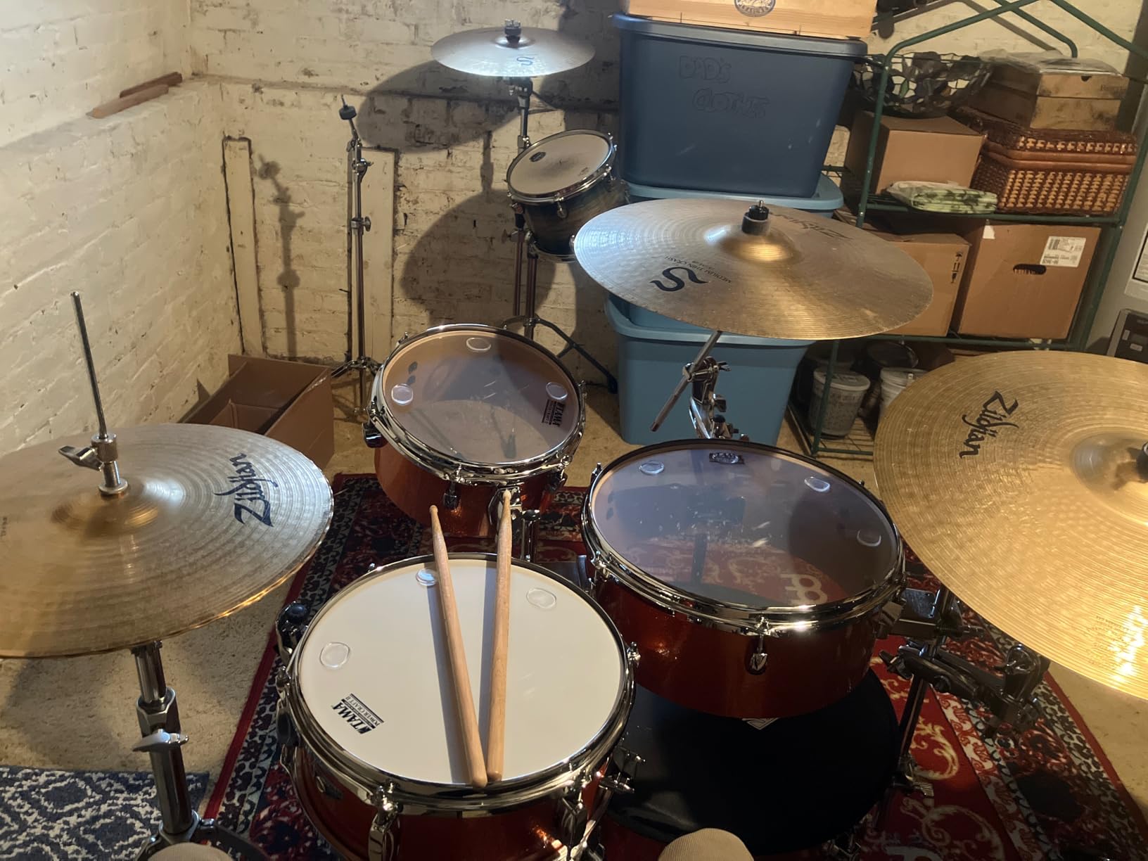 Tama Cocktail Jam 4-Piece Shell Pack with Hardware - Bright Orange Sparkle customer photo 1