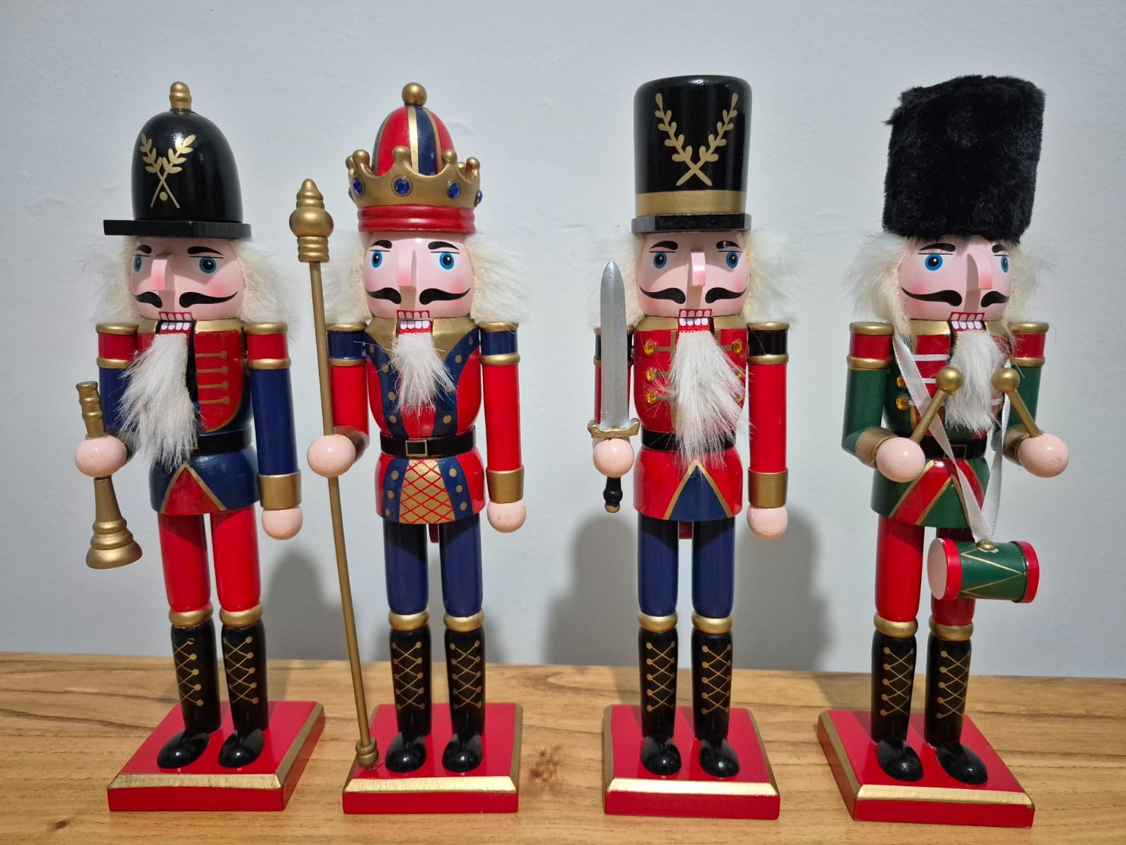 Wooden Nutcracker Ornaments Christmas Decoration Figures Puppet Home Decor (12 Inch, Drum) customer photo 2