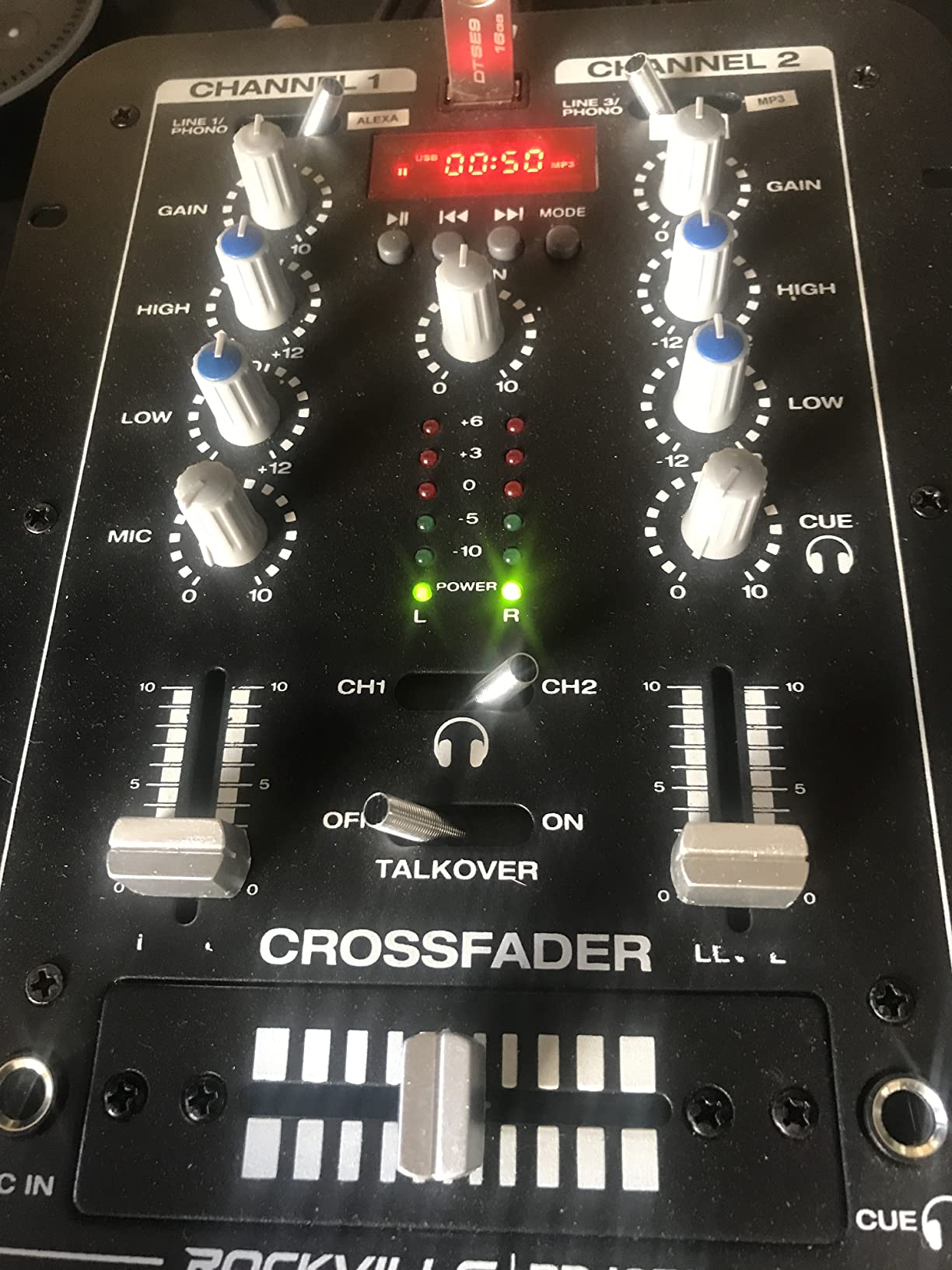 Rockville RDJ3BT 2 Channel DJ Mixer with USB, Bluetooth, Talkover, 4 Line Inputs customer photo 1