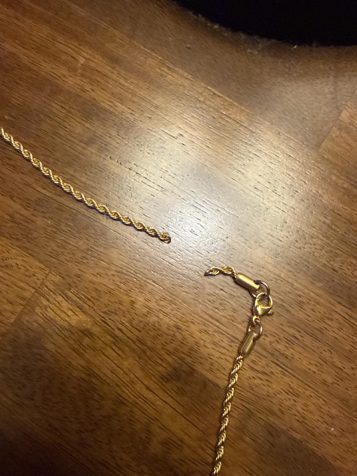 24K Gold Plated Rope Chain Stainless Steel Twist Chain Necklace Men Women customer photo 2