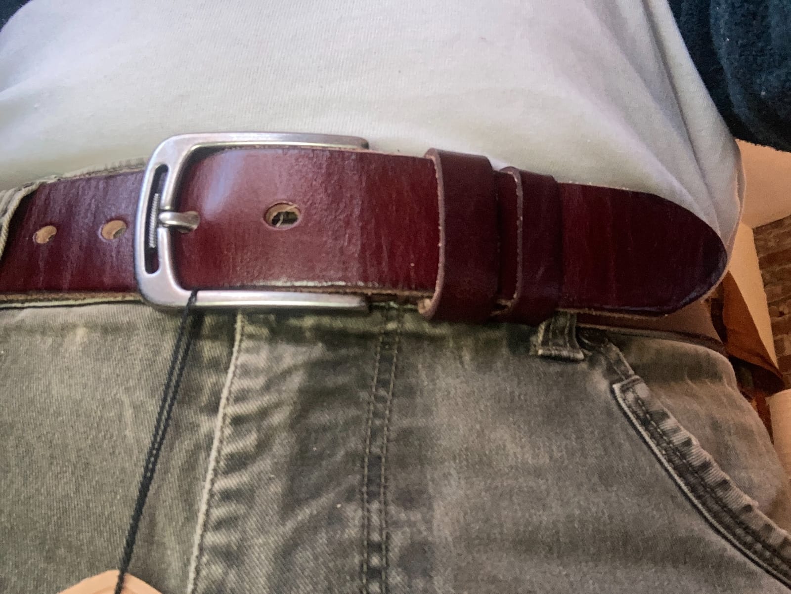 KEECOW Men's 100% Italian Leather Belt, Anti-Scratch Buckle 26-46
