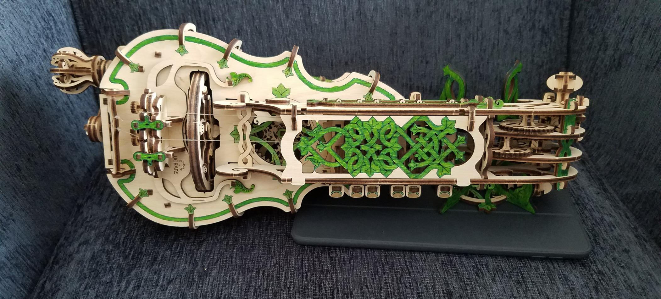 UGEARS Hurdy-Gurdy Musical Instrument 3D Wooden Puzzles for Adults - Wooden Model Kits for Adults Medieval Hurdy Gurdy Instruments Folk Instruments for Adult Brain Teaser, Hobby Set customer photo 2