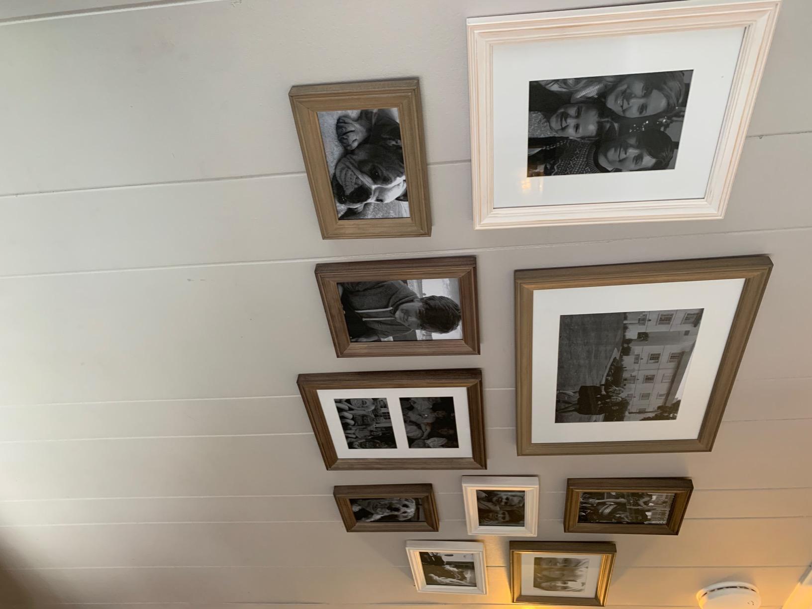 Kate and Laurel Bordeaux Gallery Wall Kit, Set of 10 with Assorted Size Frames in 3 Different Finishes - White Wash, Charcoal Gray, and Rustic Gray customer photo 2