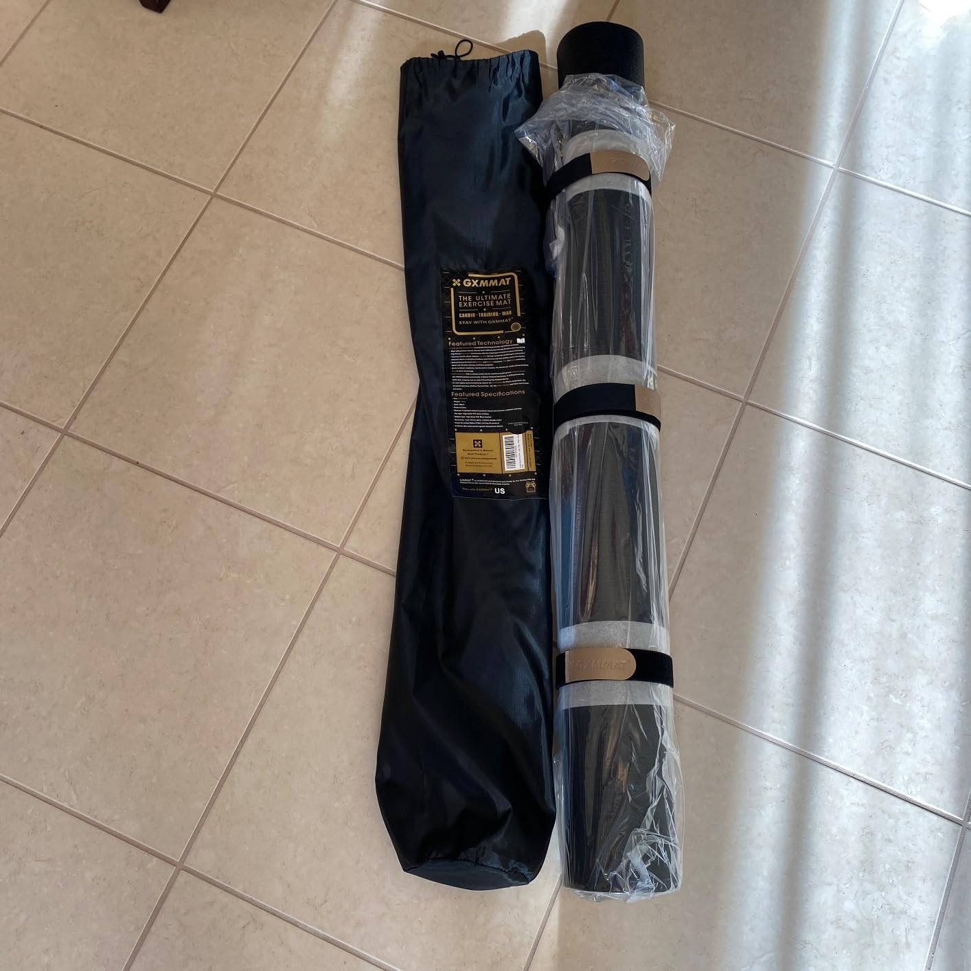 GXMMAT Large Exercise Mat 6'x4'/6'x5'/6'x6'(7mm) | High-Density Wide Workout Mats for Home Gym & Garage Flooring, Non-Slip Thick Cardio Mat for MMA, Weights, Fitness, Shoe-Friendly customer photo 2
