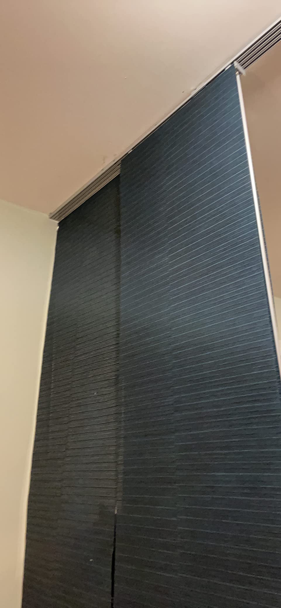 GoDear Design Woven Panel Track Blinds, Marble | Adjustable Sliding Vertical Blinds for Patio Doors & Glass Windows, 45.8