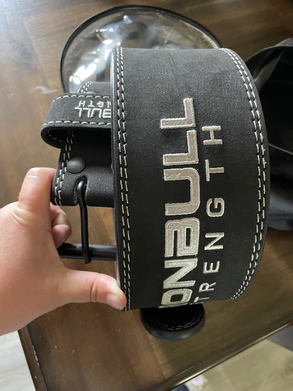 Powerlifting Belt - IPF Approved - Weight Lifting Belt 10mm - Prong Weightlifting Belt for Squats, Deadlift, and Bench Press - Lifting Belt Leather 4in for Men and Women - Back Brace for Gym, Workout, Strength Training, Strongmen & Power Lift customer photo 2