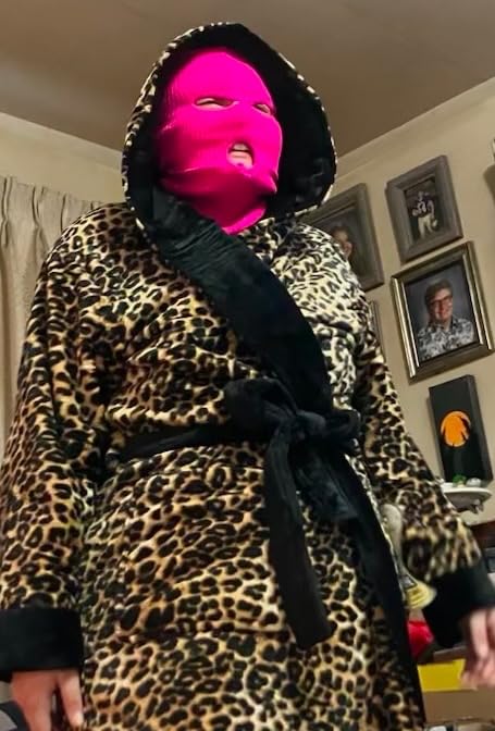 Women's Long Sleeve Plush Fleece Hooded Robe, Full Length Bathrobe customer photo 1