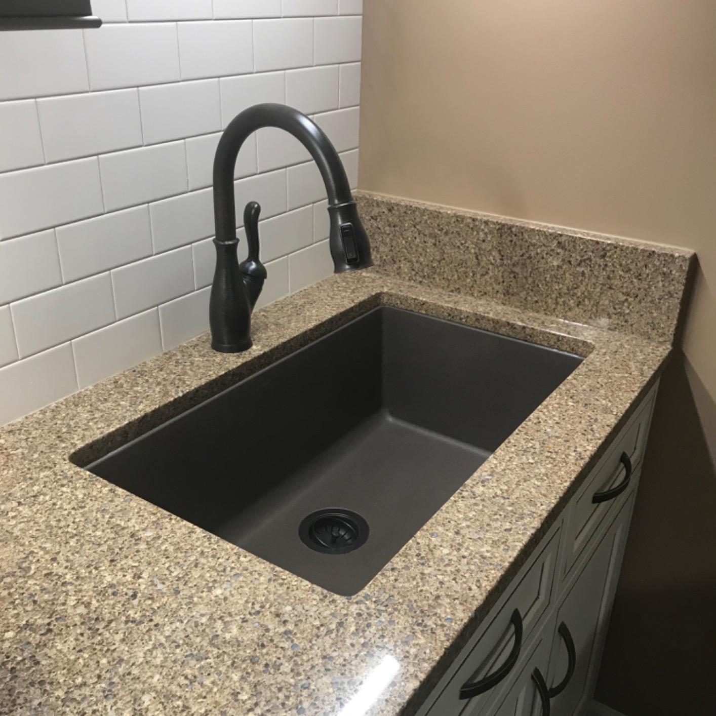 Precis 30in. Single Bowl Kitchen Sink, Cinder customer photo 1