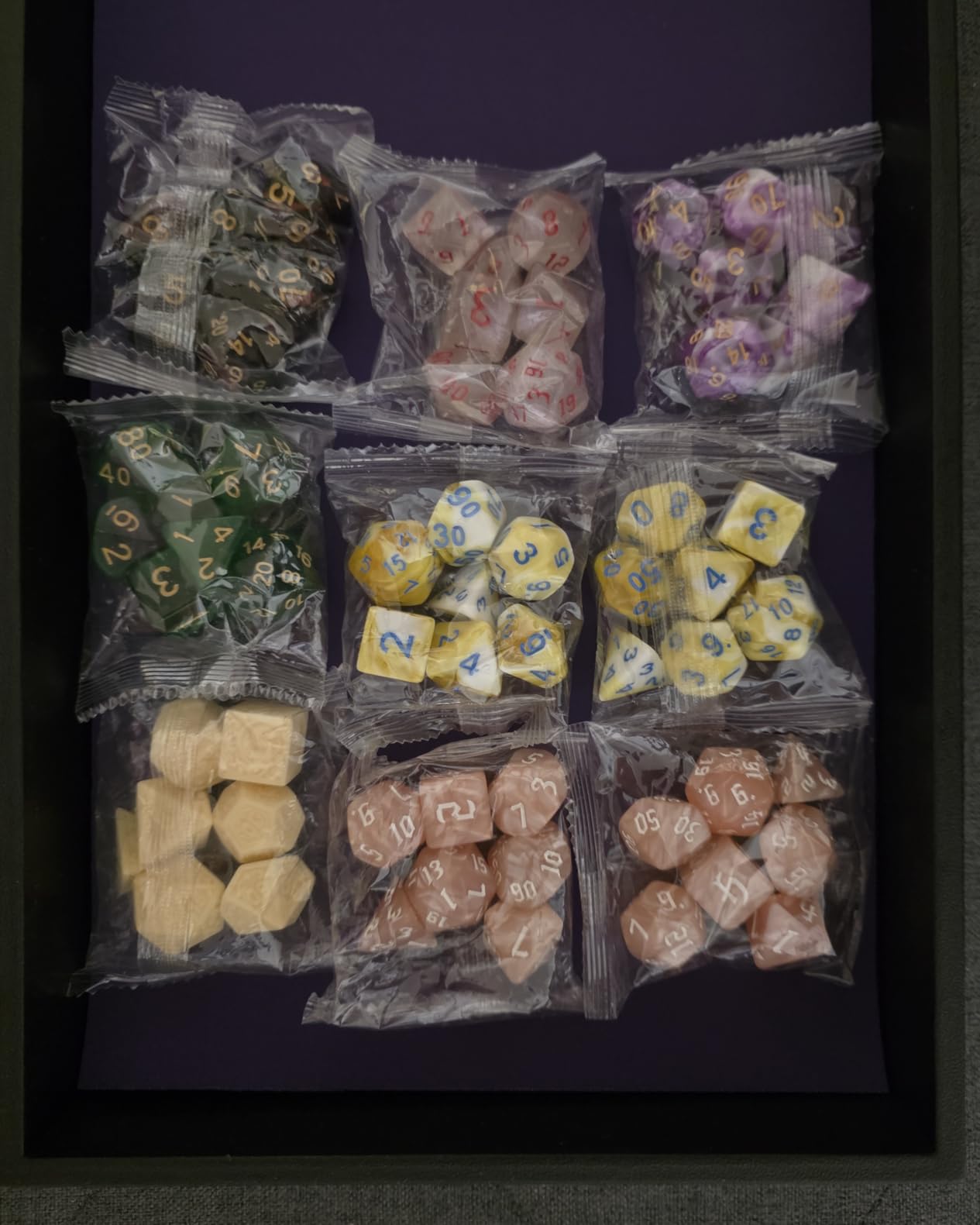 CiaraQ Polyhedral Dice Set - DND Role Playing Dice | Acrylic RPG Dice for Dungeons and Dragons MTG Table Games, Multi-color, 35pcs customer photo 1