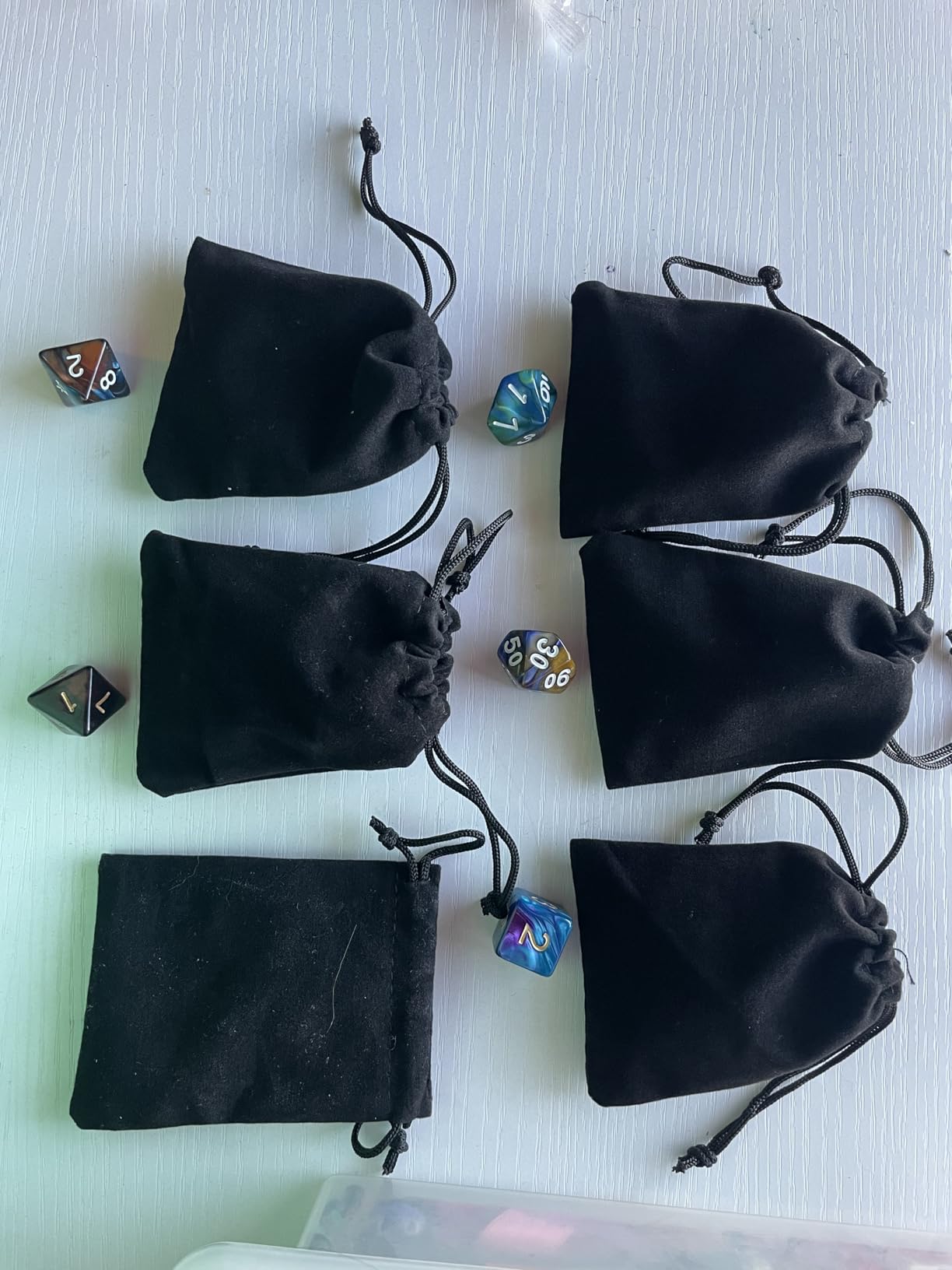 CiaraQ Polyhedral Dice Set - DND Role Playing Dice | Acrylic RPG Dice for Dungeons and Dragons MTG Table Games, Multi-color, 35pcs customer photo 2