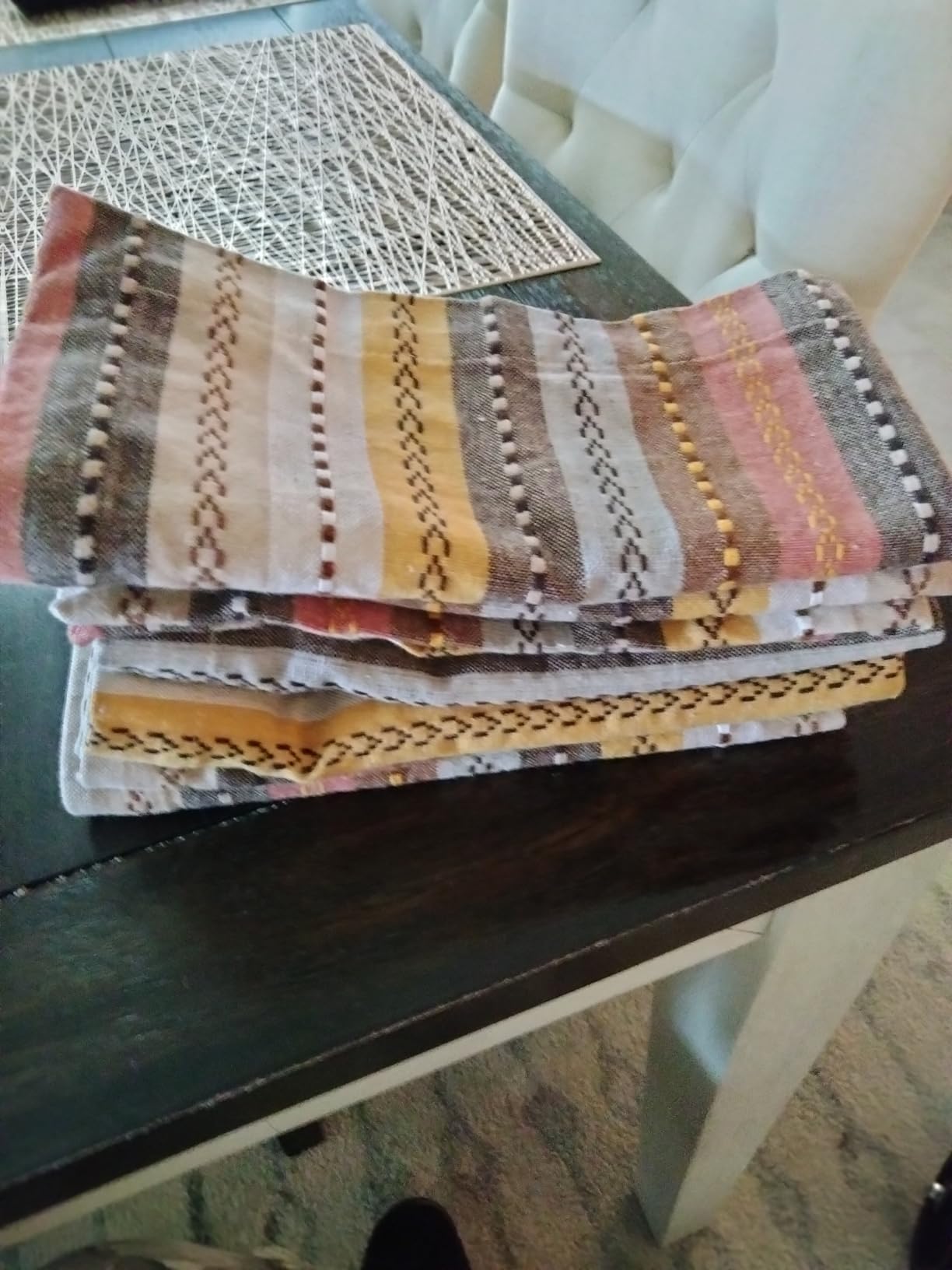 Lightnpro Flax Linen Napkins Set of 12 - Hemstitched Dinner Cloth Napkins, Washable and Reusable Natural Flax Napkins 18x18 Inch customer photo 1