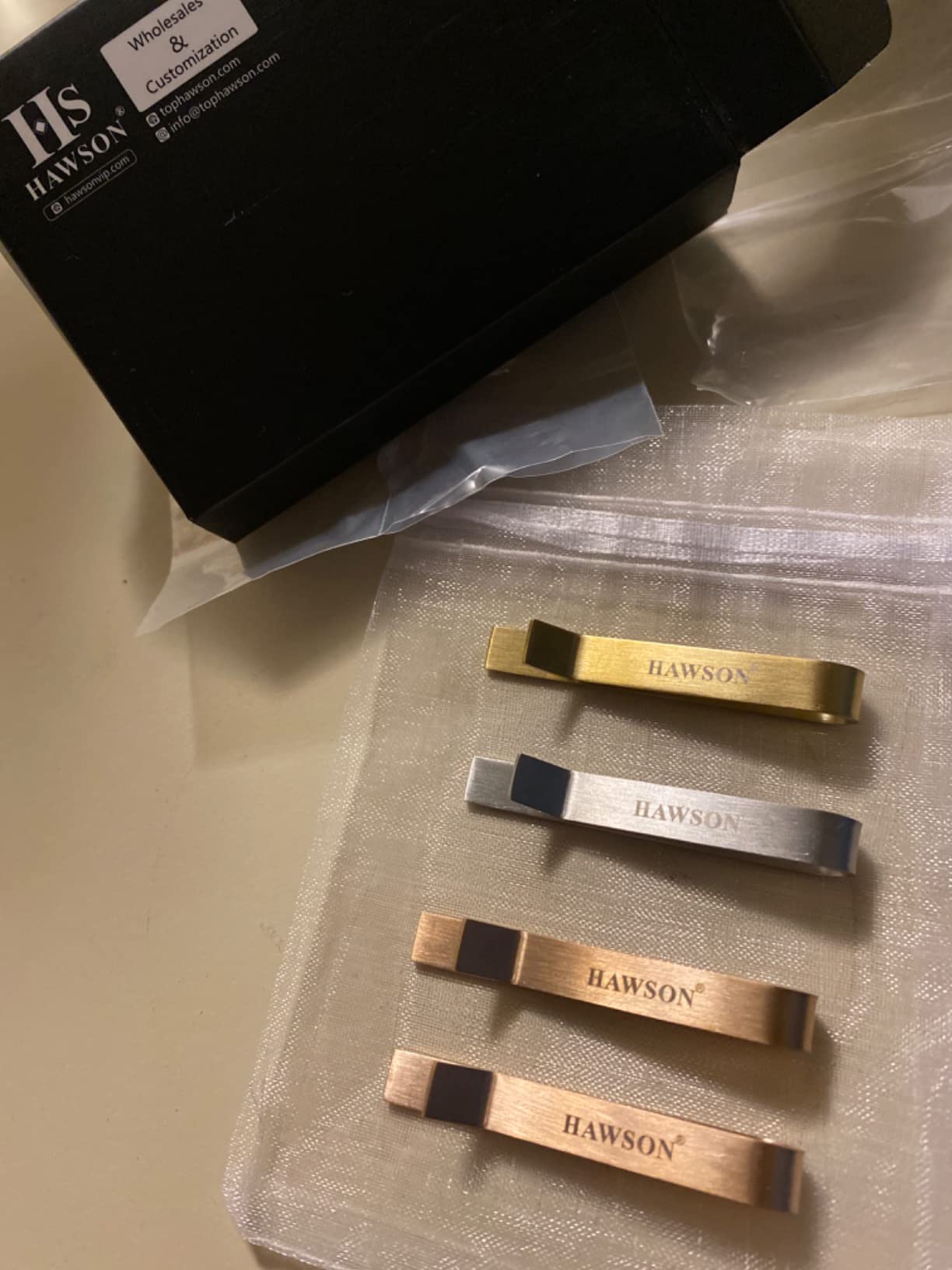 2 inch Tie Clips for Men-Skinny Tie Bar Tie Set for Wedding Anniversary Business and Best Gift for Dad Husband Brother customer photo 1