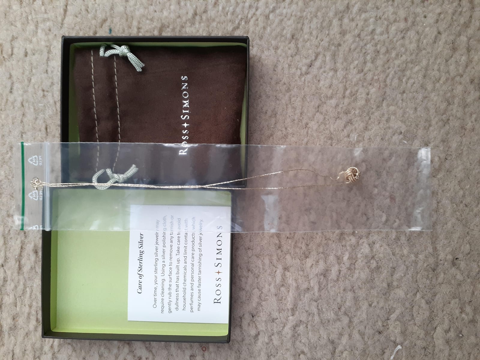 Ross-Simons Italian 14kt Yellow Gold Textured Love Knot Necklace customer photo 2