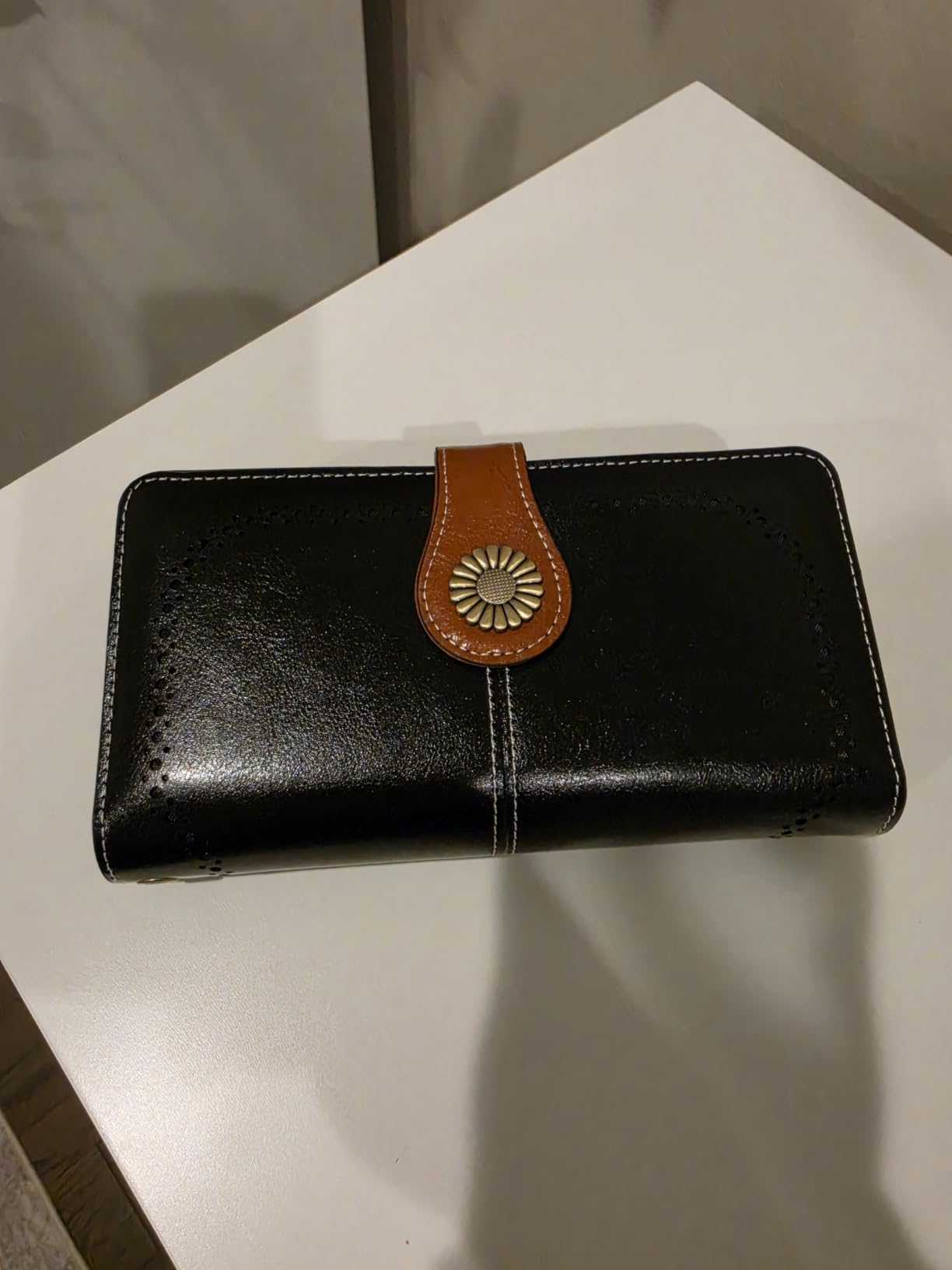 Wallets for Women Leather Credit Card Holder with RFID Blocking Large Capacity Wristlet customer photo 2