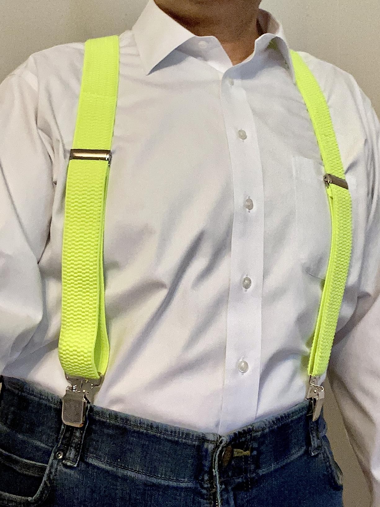 Decalen Mens Suspenders Very Strong Clips Heavy Duty Braces Big and Tall X Style customer photo 2