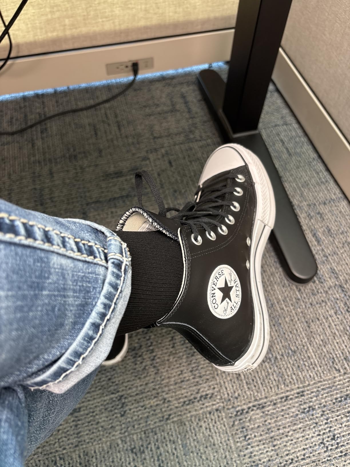 Converse Chuck Taylor All Star High-top Platform Leather Sneakers customer photo 2