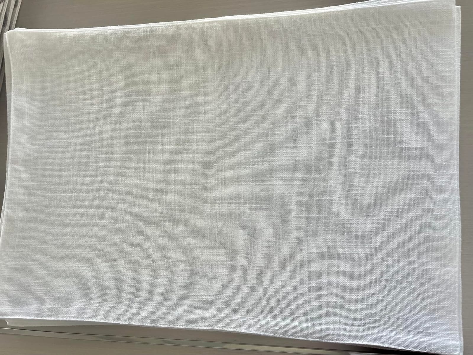 Home Brilliant Linen Placemats Set of 4 Heat Resistant Dining Table Cloth Place Mats Kitchen Table Mats Placemats Table Decor, Natural Linen customer photo 2