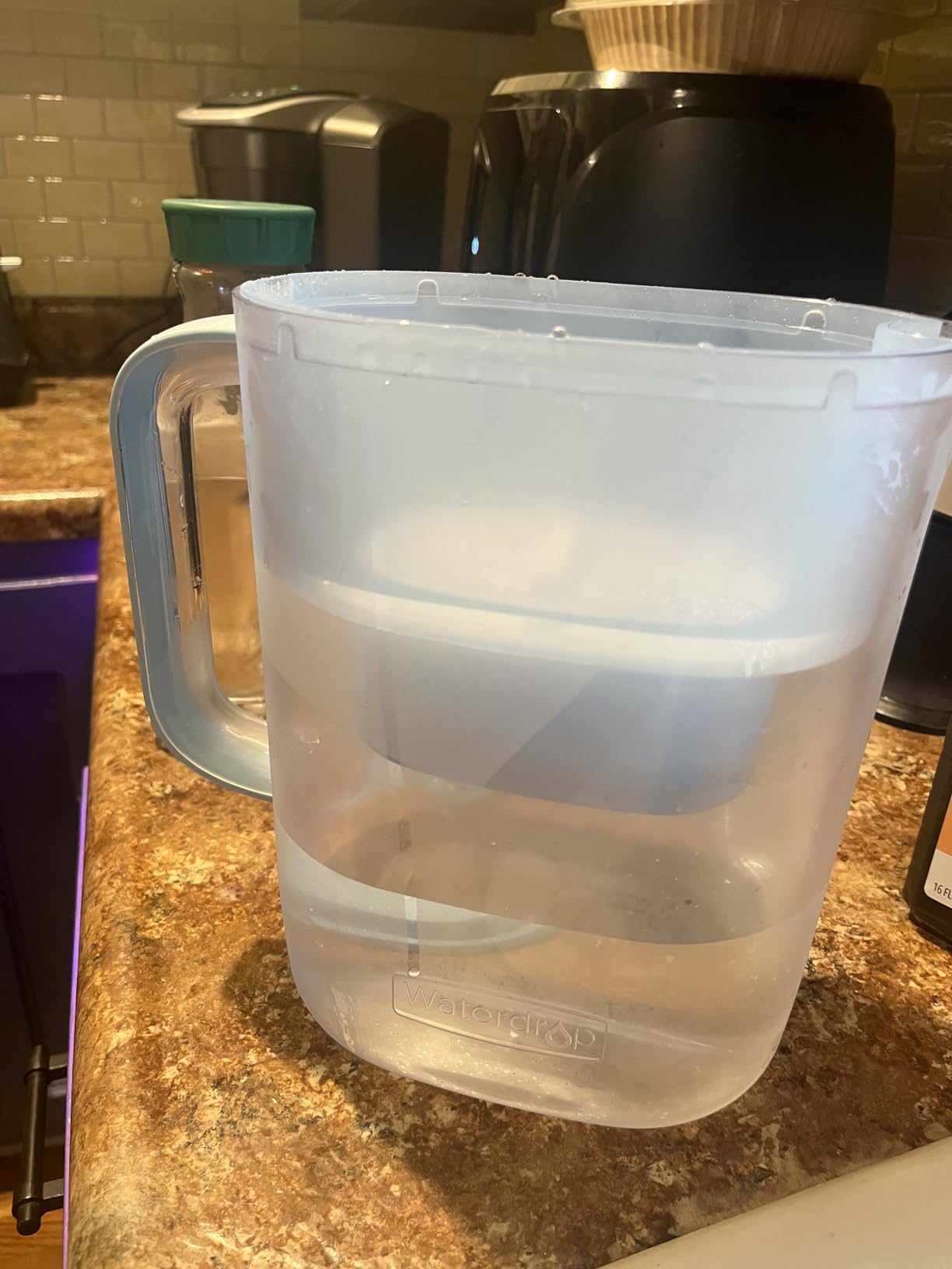Waterdrop PT-07B Water Filter Pitcher, 10-Cup, NSF Certified, 200-Gallon Long-Life Filter, Improves Coffee & Tea Taste, Reduces PFOA/PFOS and Chlorine, 5X Longer Filter Life, Blue customer photo 1