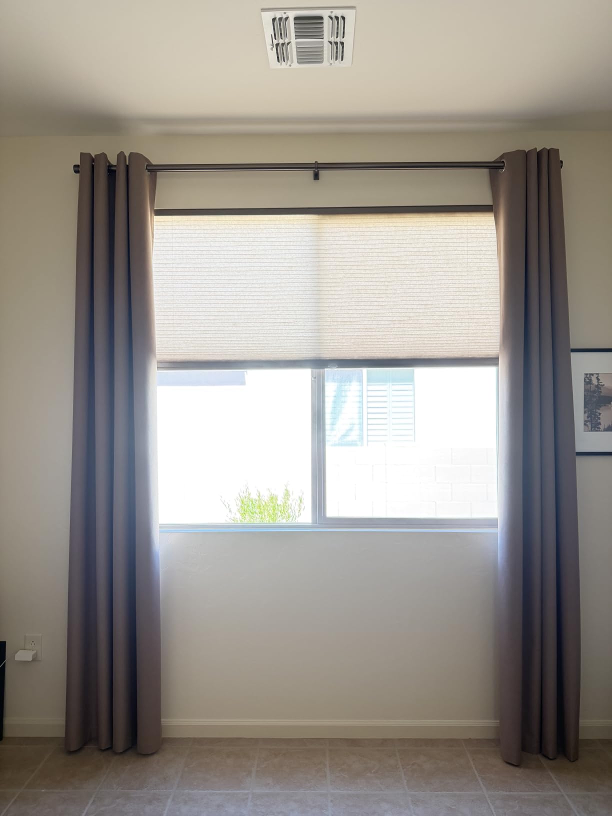 H.VERSAILTEX Linen 100% Blackout Curtains for Bedroom Light Blocking Curtains, Textured Curtains for Living Room 84 inch Grommet, White Liner Energy Efficient GRS Certified (2 Panels, Natural) customer photo 1