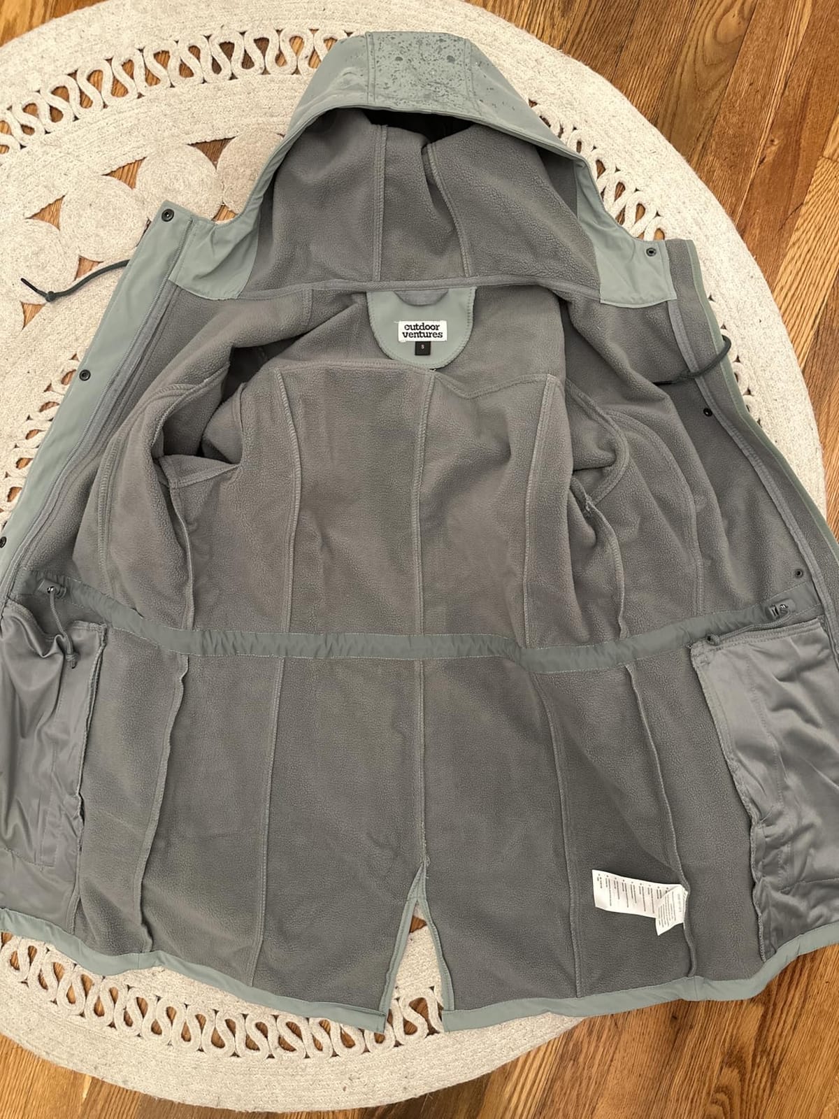 Outdoor Ventures Women's Lightweight Waterproof Fleece Lined Hooded Softshell Rain Jacket, Warm Windbreaker Long Coat customer photo 2