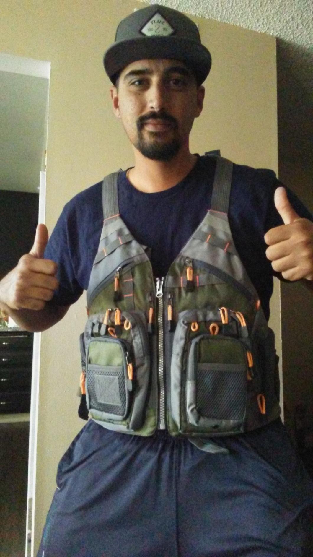 BASSDASH Strap Fishing Vest Adjustable for Men and Women, for Fly Bass Fishing and Outdoor Activities customer photo 2