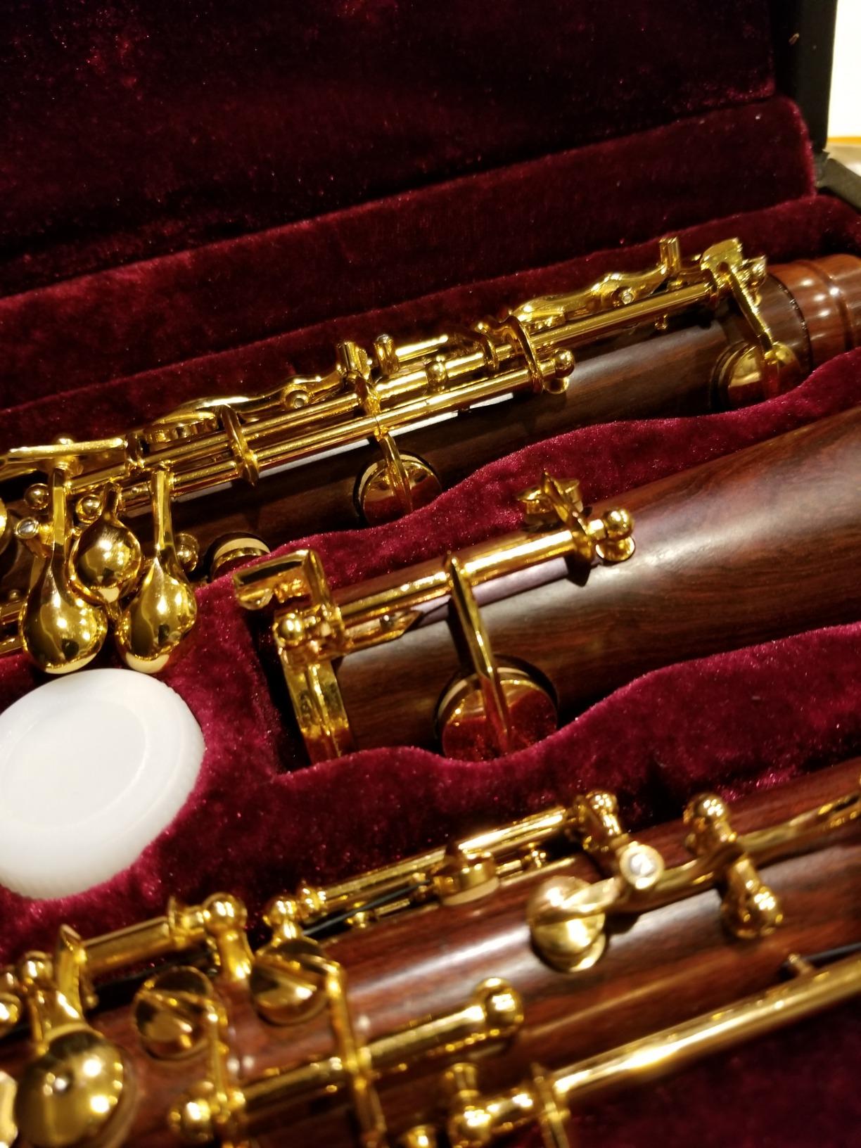 Yinfente Professional Oboe Gold Plated Rosewood C Key Left F Resonance Semi-Automatic Woodwind Instrument customer photo 2