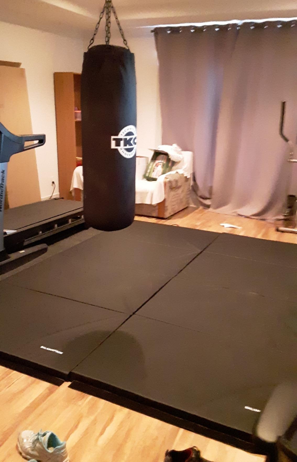 BalanceFrom 6x2 Feet 3-Panel Folding Gymnastics Mat - 2-Inch Thick Pad with Vinyl Surface and Carrying Handles for Tumbling, Yoga, Pilates, Home Workouts, and Martial Arts customer photo 2