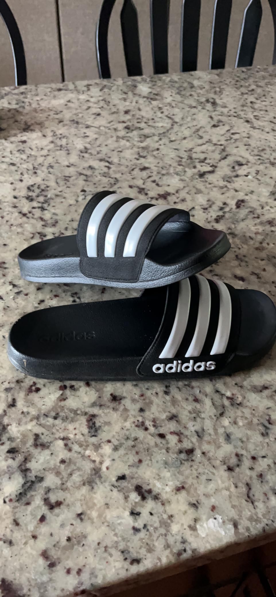 adidas Boys Adilette Shower Slides Casual Sandals Casual - Blue customer photo 2