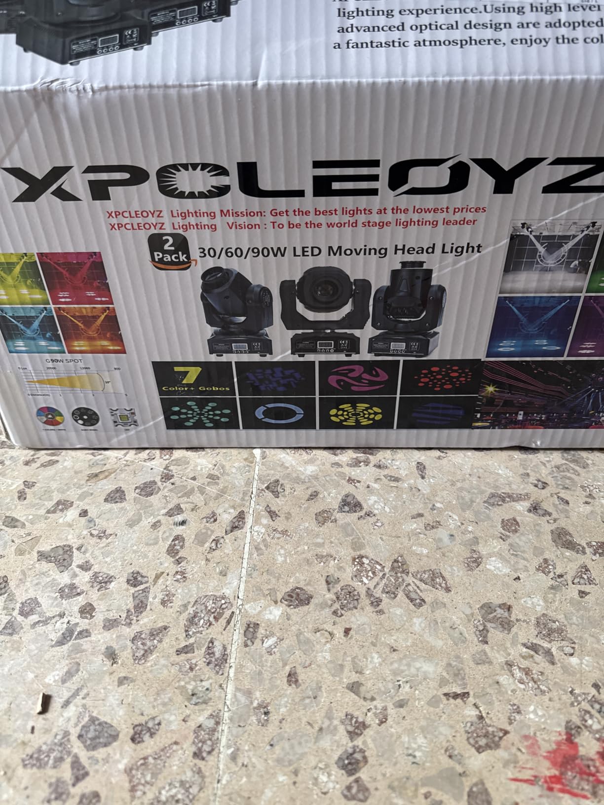 60W DJ Lights Moving Head Lights DMX512 Stage Lights | 8 Gobos & 8 Colors, 11 CH, 540° Pan & 270° Tilt, Sound Activated, Compact DJ Lighting for Weddings, Parties, and Stage Events customer photo 2