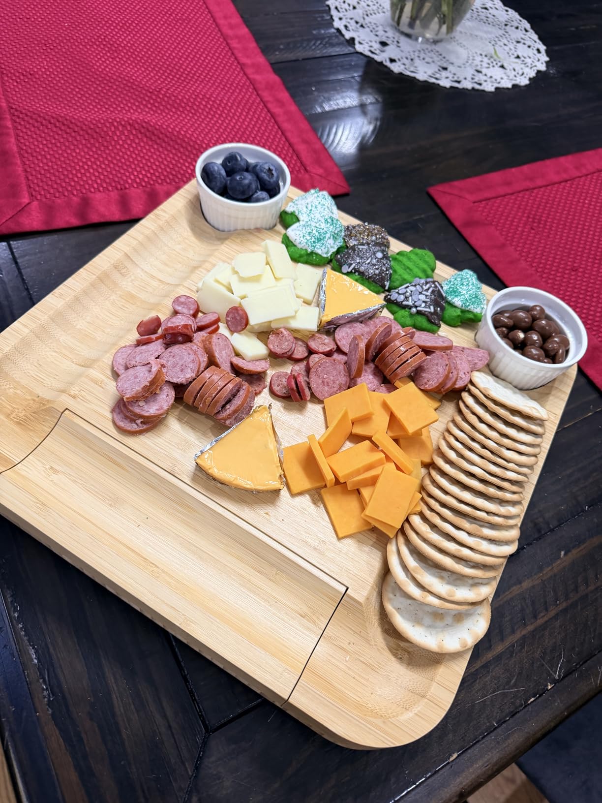 SMIRLY Charcuterie Board Set with Serving Accessories, Bamboo customer photo 1