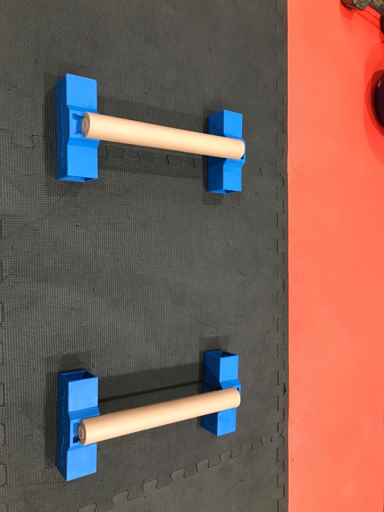 Tumbl Trak Portable Parallette Bars, Blue customer photo 1