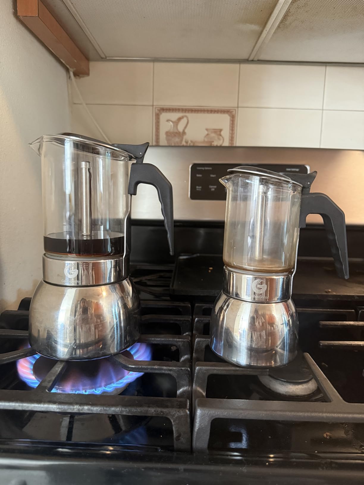 Coffee Gator Moka Pot Aluminum - 6 Cup, 12oz Stovetop Espresso Maker | Classic Italian and Cuban Coffee Percolator w/ 2 Stainless-Steel Cups - Matte Grey Aluminum, 360ml, Camping customer photo 1