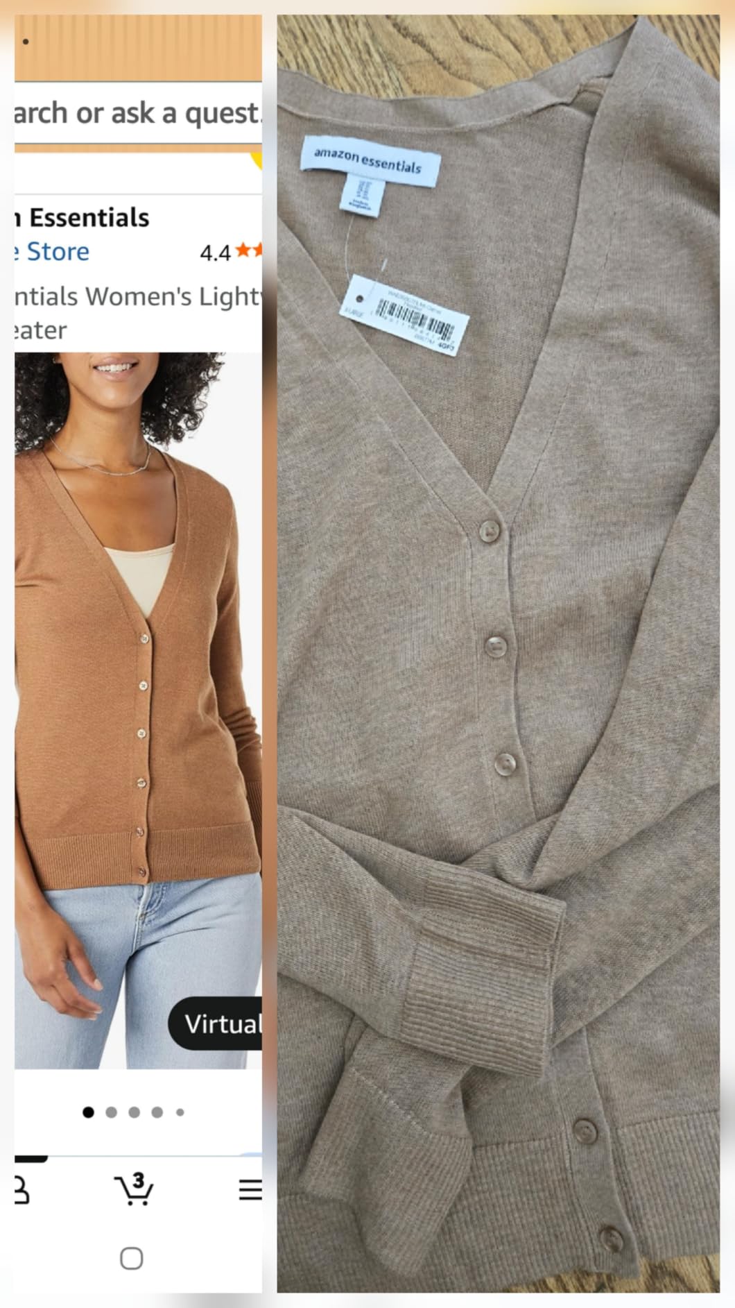 Amazon Essentials Women's Lightweight Cardigan Sweater customer photo 2
