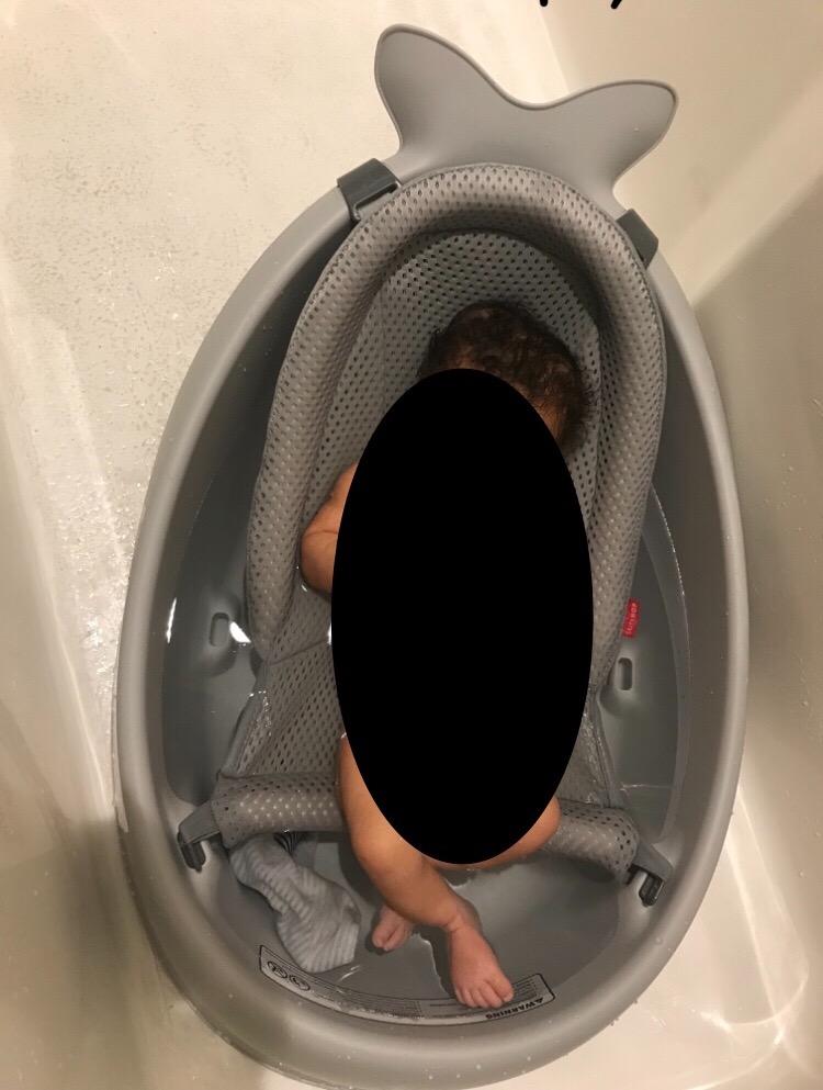 Skip Hop Infant Bath Tub 3-Stage Grow With Baby Smart Sling MOBY Bathtub Grey Age 0+ customer photo 1