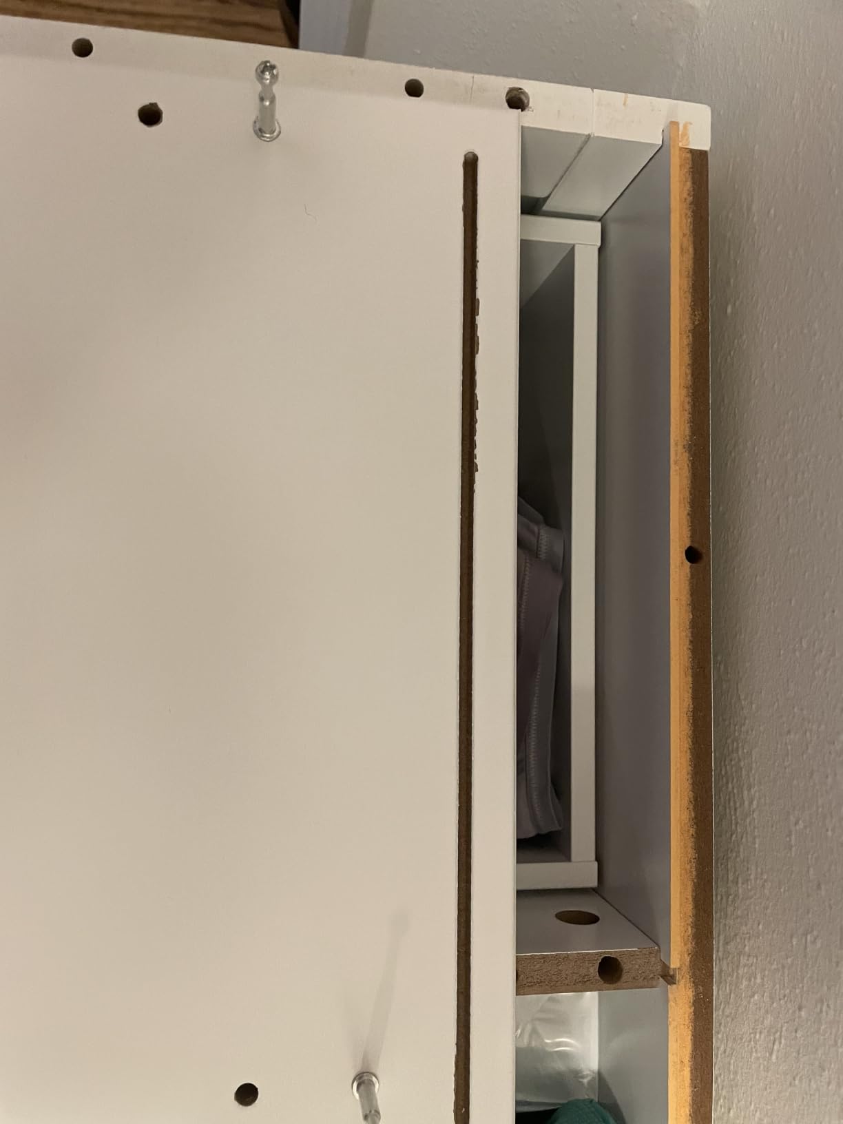 Yaheetech Small Bathroom Storage Cabinet with 4 Drawers & Door, White | Floor Cabinet Organizer for Hallway, Living Room, 3-Position Adjustable Shelf, Beadboard Detail, MDF, 12