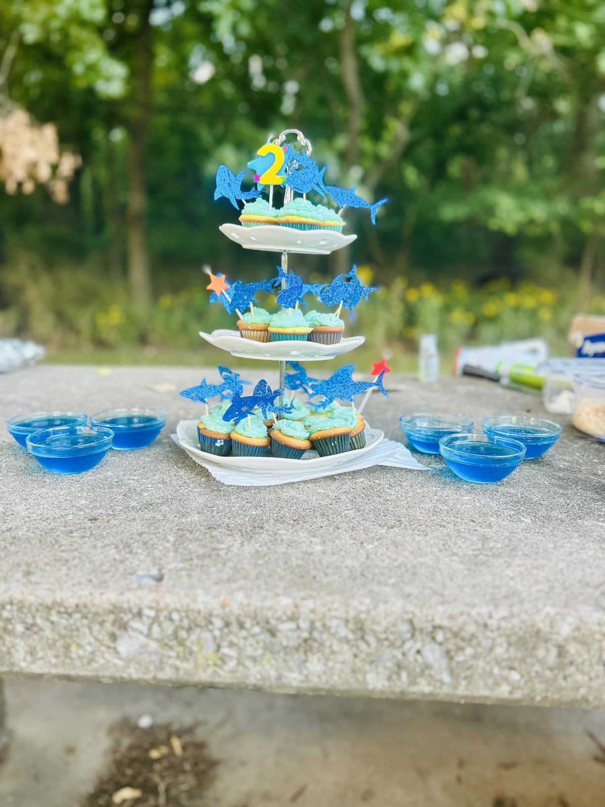 3-Tier Porcelain Cupcake Stand Serving Tray - White Embossed Elegant Dessert Cake Stand - Pastry Serving Stand for Tea Party, Wedding and Birthday customer photo 2